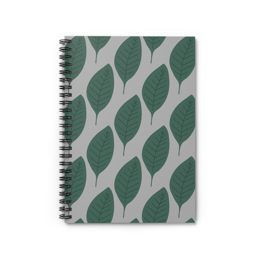 Botanical Leaf Spiral Notebook - Ruled Line for Nature Lovers