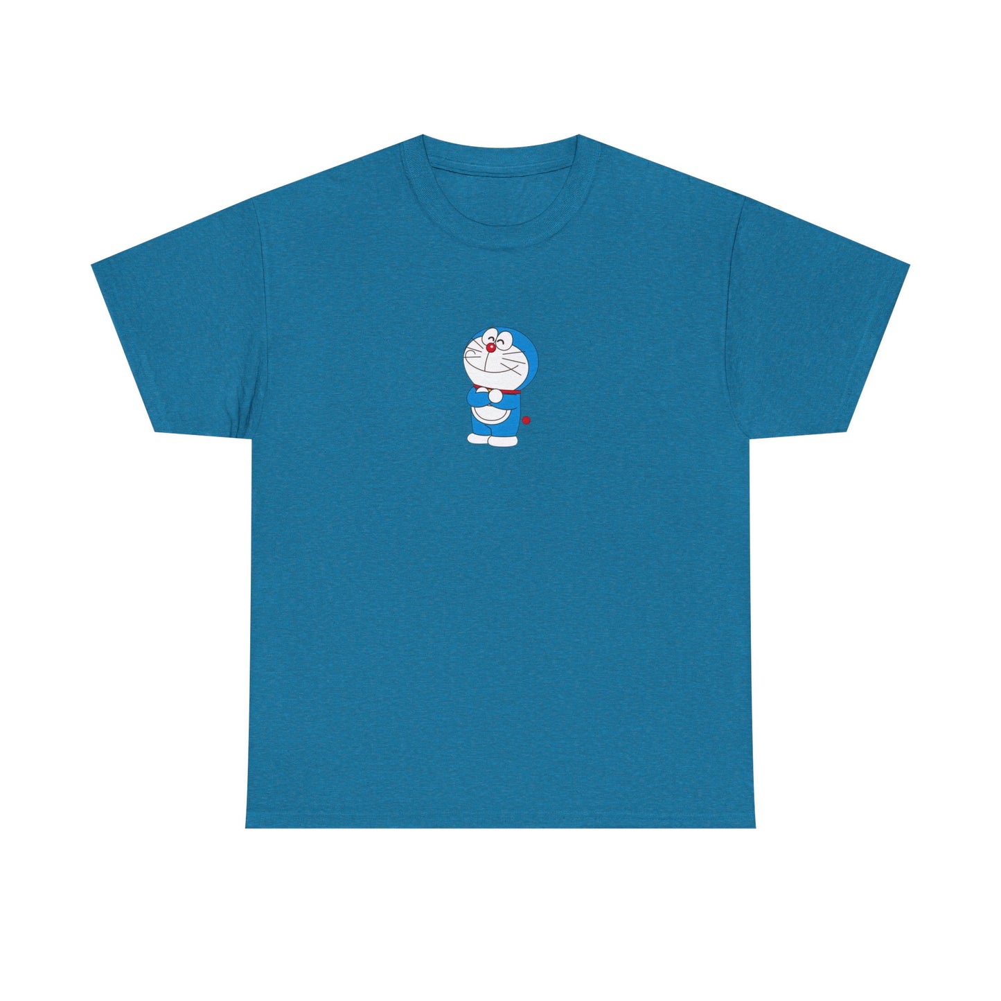 Doraemon Unisex Heavy Cotton Tee - Fun & Comfortable Tee for Anime Lovers
