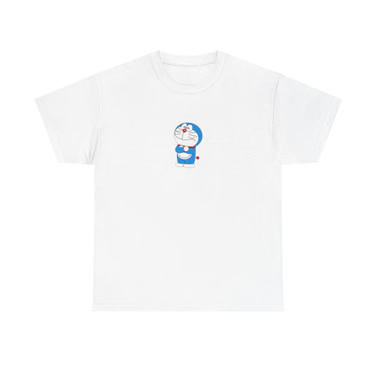 Doraemon Unisex Heavy Cotton Tee - Fun & Comfortable Tee for Anime Lovers