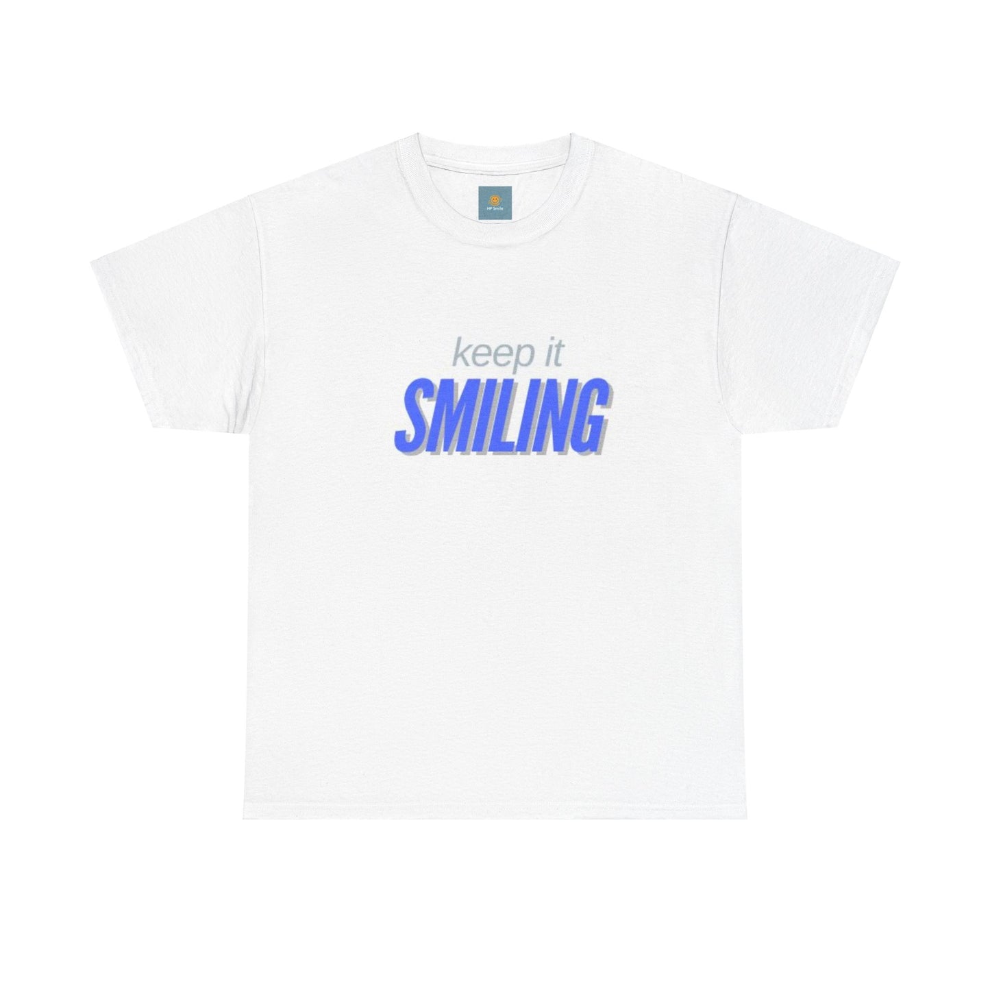 Keep It Smiling Unisex Heavy Cotton Tee - Positive Vibes T-Shirt (ROYAL)