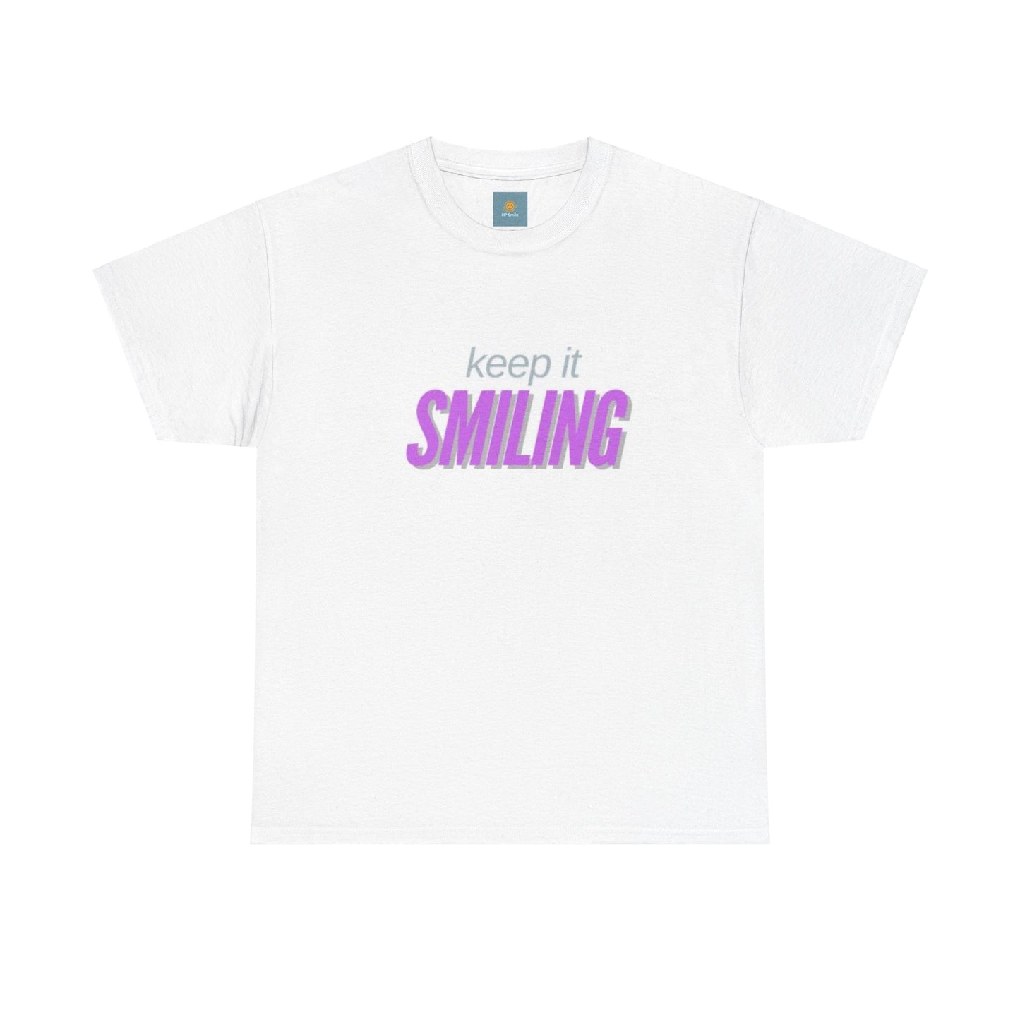 Keep It Smiling Unisex Heavy Cotton Tee - Positive Vibes T-Shirt (MAGENTA)